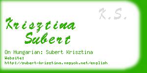 krisztina subert business card